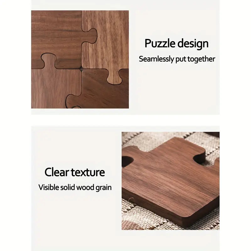 Puzzle Shaped Mahogany Coaster