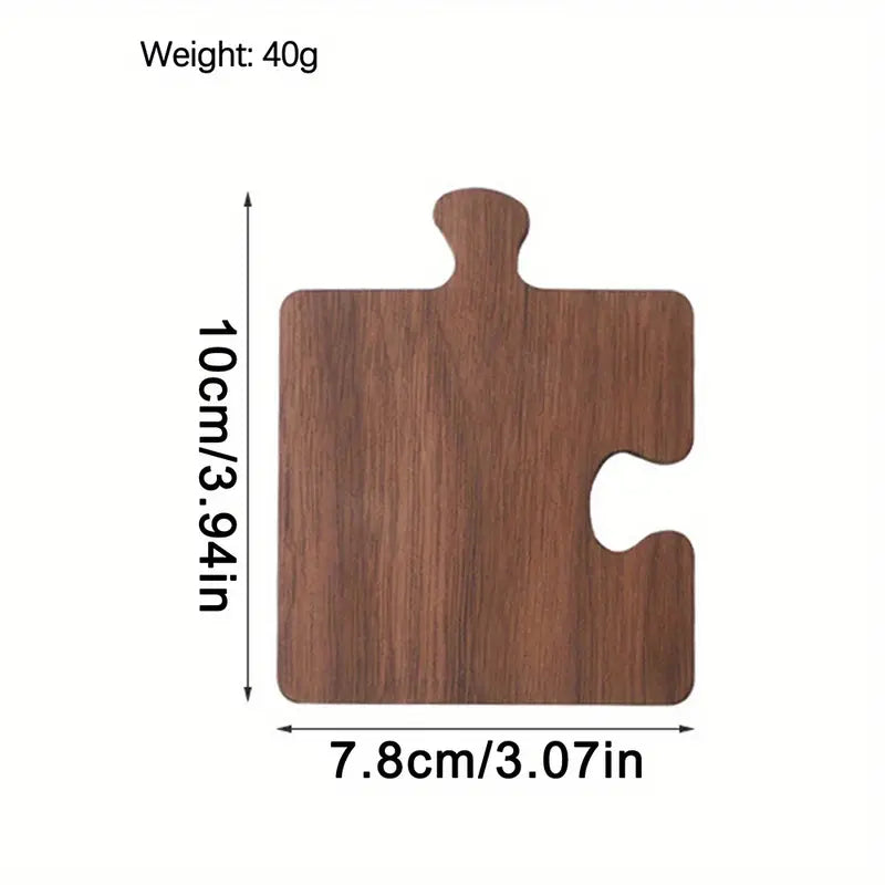 Puzzle Shaped Mahogany Coaster